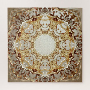 Puzzle orné en or