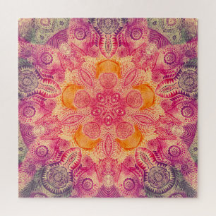 Puzzle Ornement de dentelle Mandala : Conception d'aquare