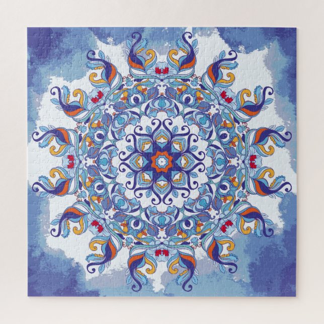 Puzzle Ornement floral, design artistique. (Vertical)