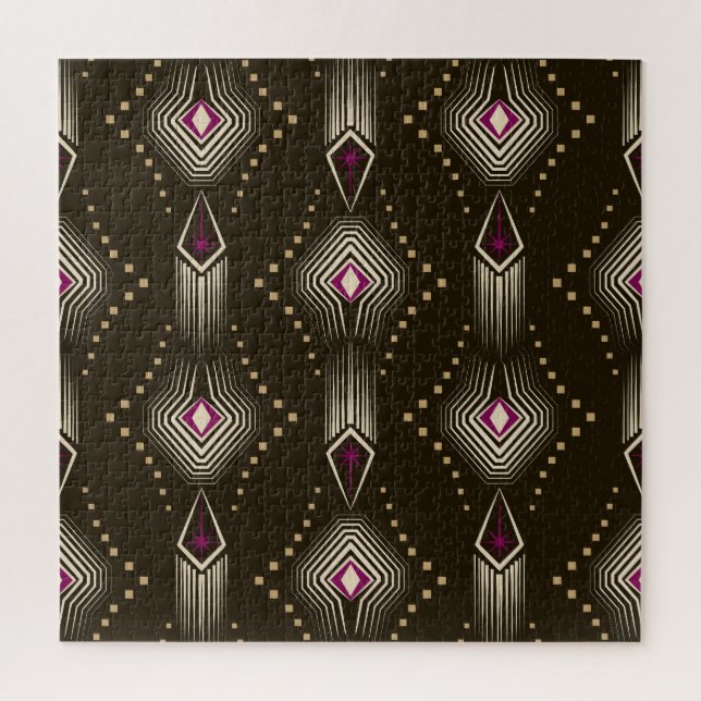 Puzzle Ornement géométrique Art déco antique (Vertical)