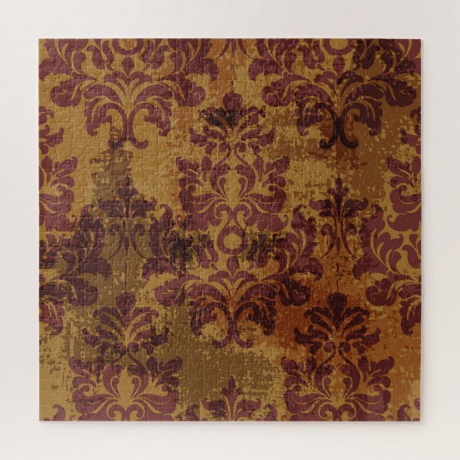 Puzzle Ornement vintage, texture rococo baroque. (Vertical)