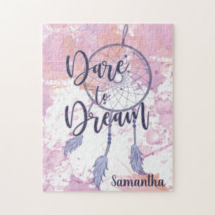 Puzzle Oser rêver aquarelle Dreamcatcher Personnalisé