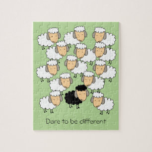 Puzzle Osez être différent Mouton noir