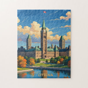 Puzzle Ottawa Canada Édifice du Parlement, Ciel de la vil