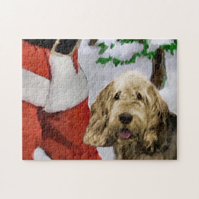 Puzzle Otterhound avec Noël Père Noël (Horizontal)