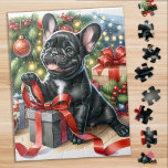 Puzzle Oubliez-moi le noeud - Black Labrador<br><div class="desc">Un joli labo noir et oubliez-moi les fleurs de noeud. Forget Me Knot - Oeuvre originale de Judy Burrows @ Black Dog Art</div>