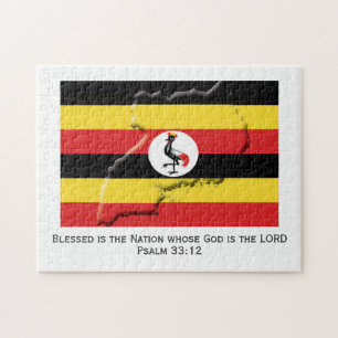 Puzzle OUGANDA   Blessed Nation   DRAPEAU OUGANDAIS