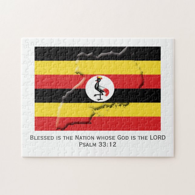 Puzzle OUGANDA | Blessed Nation | DRAPEAU OUGANDAIS (Horizontal)