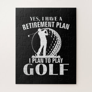 Puzzle Oui j'ai un plan de retraite Golf drôle golfeur