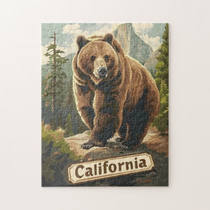 Puzzle Ours Brown de Californie Vintage