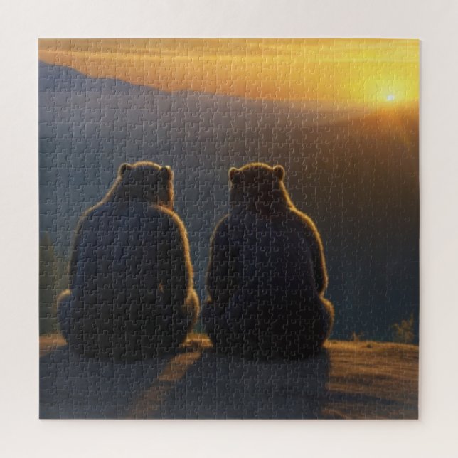 Puzzle Ours du coucher du soleil (Vertical)