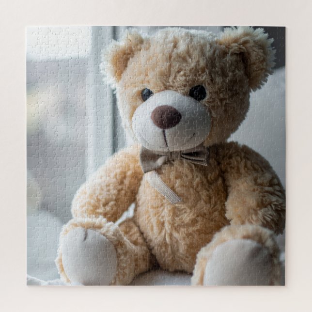 Puzzle Ours en peluche assis confortablement (Vertical)