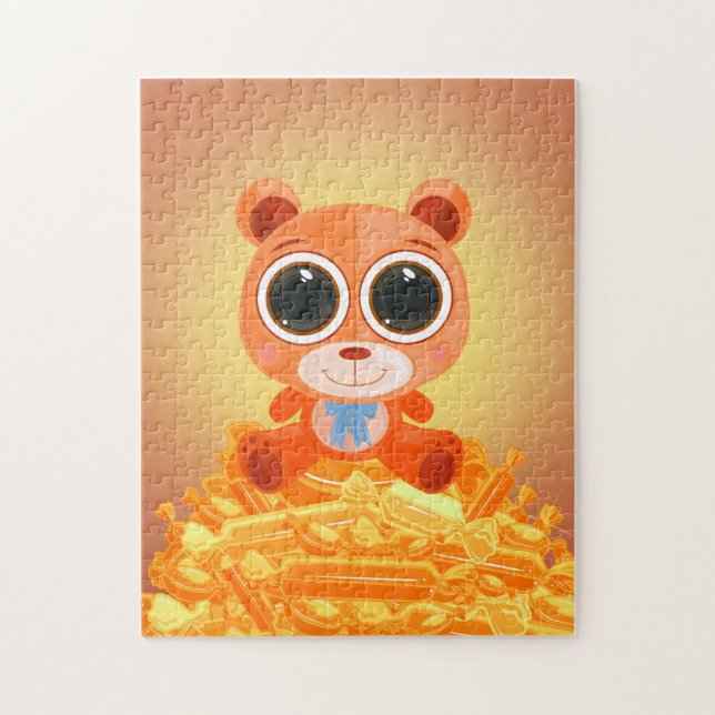 Puzzle Ours en peluche - Candy Orange (Vertical)