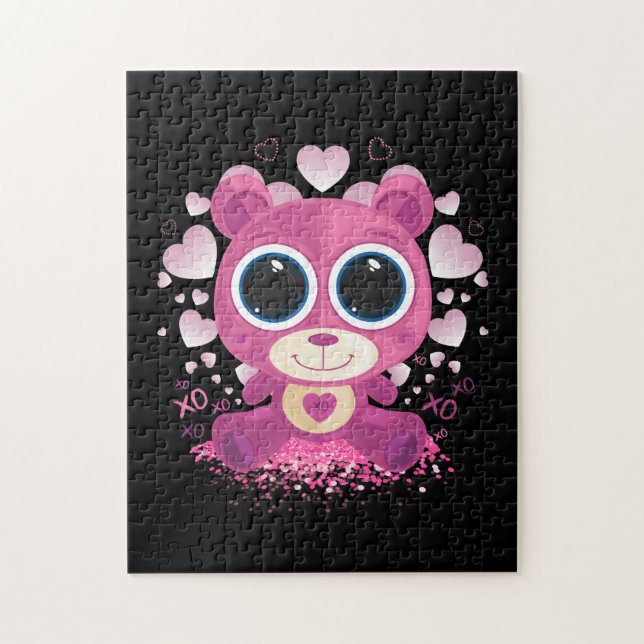 Puzzle Ours en peluche de la Saint-Valentin (Vertical)