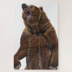 Puzzle Ours grizzli - Peinture en acrylique