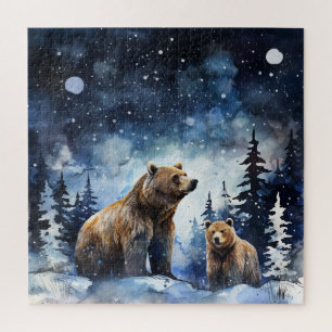 Puzzle Ours Grizzly et bébé
