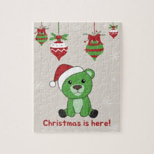 Puzzle Ours Joyeux Noël Animaux d'hiver Ours Jigsaw P