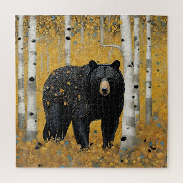 Puzzle Ours noir Art Nouveau (Vertical)
