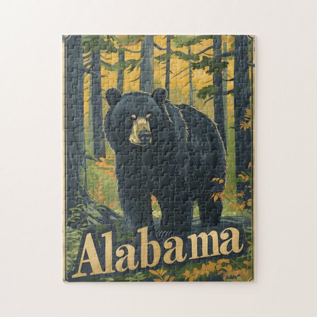 Puzzle Ours noir de l'Alabama (Vertical)