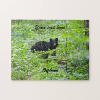 Puzzle Ours noir en forêt