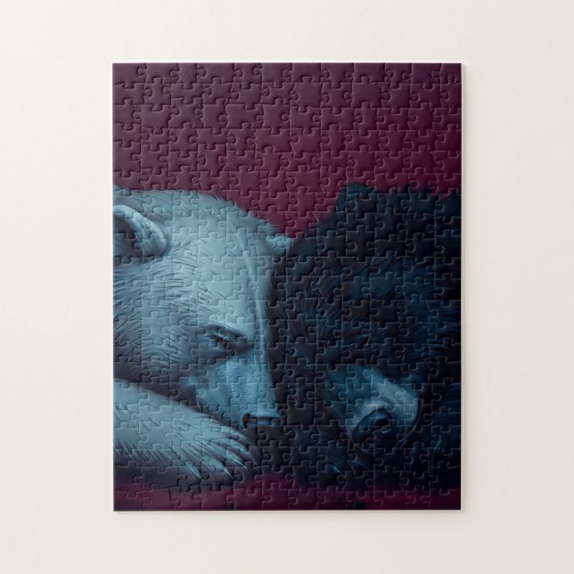 Puzzle Ours noir et polaire (Vertical)
