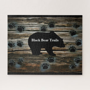 Puzzle Ours Noir Ours Noir Pâtes Bois Rustique