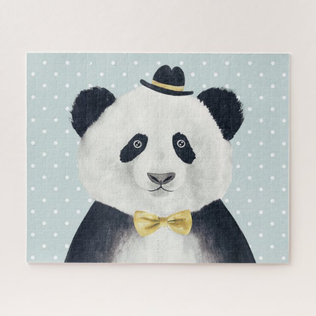 Puzzle Ours panda d'aquarelle (Horizontal)