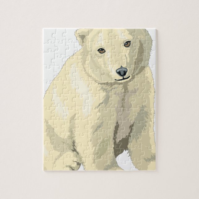 Puzzle Ours polaire câlin (Vertical)