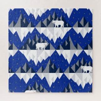 Puzzle Ours polaire sur Iceberg Motif sans couture.