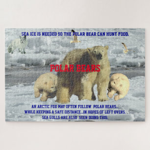 Puzzle Ours Polaire Vie 20" x 30", 1014 pièces