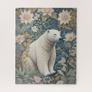 Puzzle Ours polaire William Morris Inspiré Floral