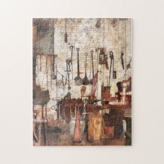 Puzzle Outils à main dans l'atelier d'usinage (Vertical)