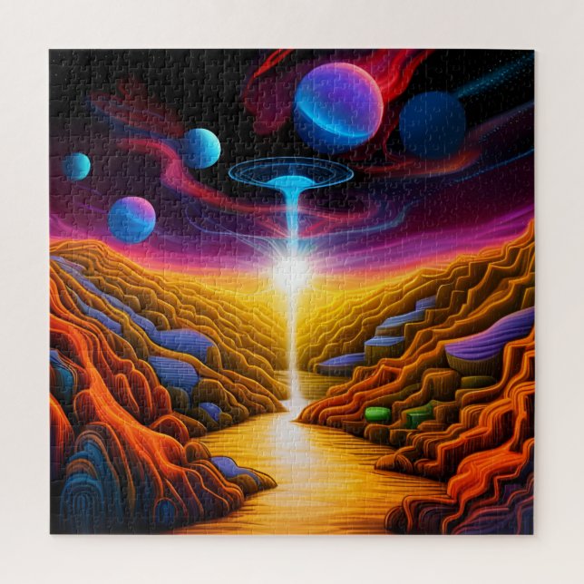 Puzzle OVNI dans le monde de l'Imaginaire (Vertical)