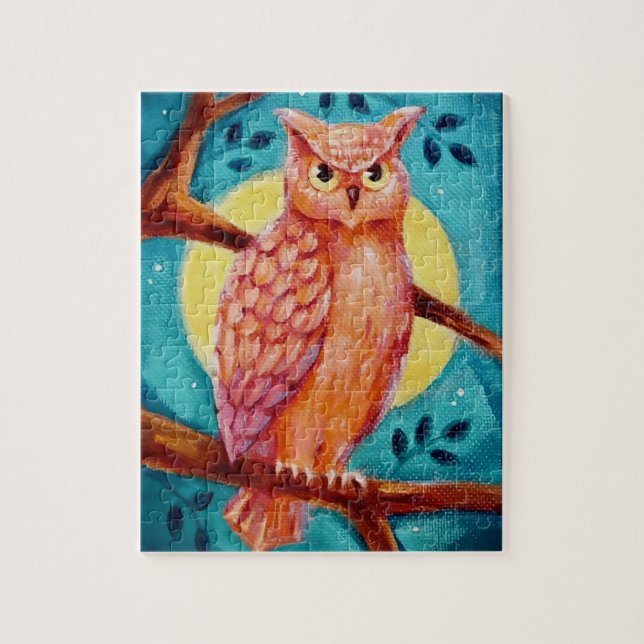 Puzzle Owl & Moon Jigsaw (Vertical)