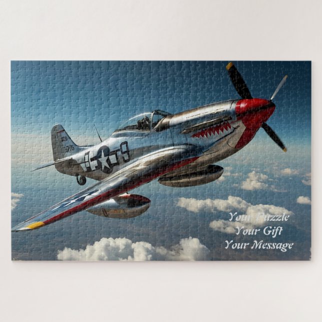 Puzzle P-51 Mustang en vol - Légende du ciel (Horizontal)