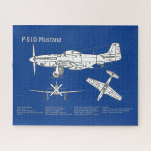 Puzzle P-51D Mustang - Plan d'avion ABD