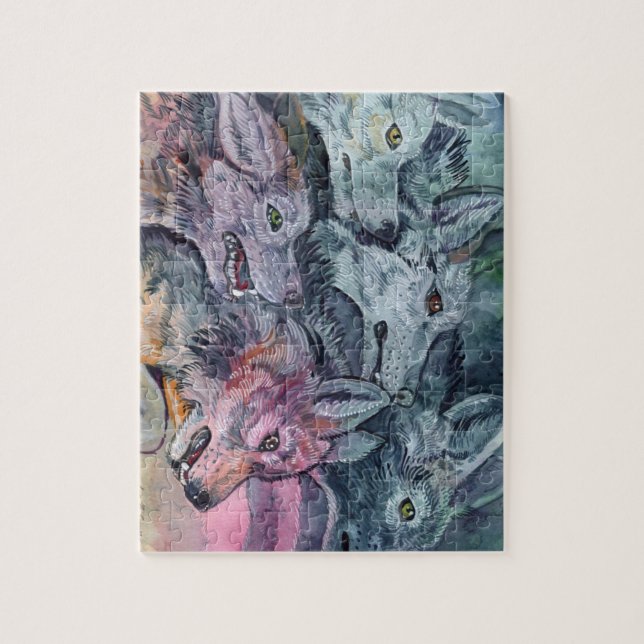 Puzzle Pack Wolf aquarelle (Vertical)