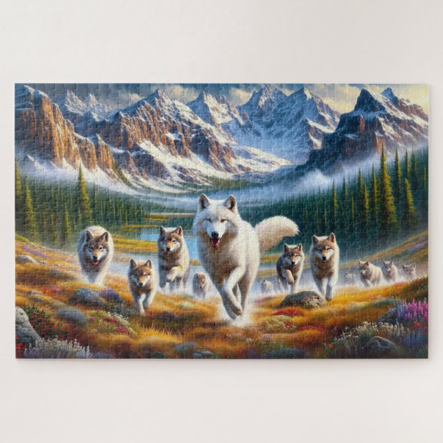 Puzzle Pack Wolf Mountain, Famille Wolf, Wilderness (Horizontal)