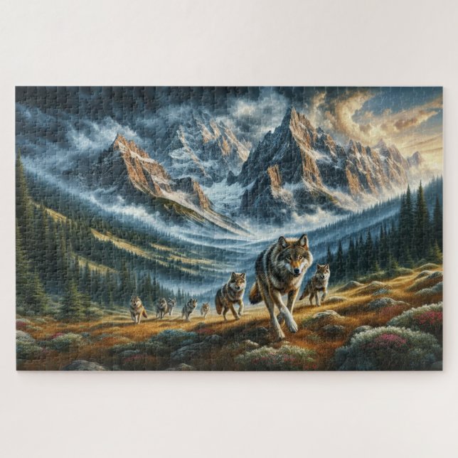 Puzzle Pack Wolf Mountain, Famille Wolf, Wilderness (Horizontal)