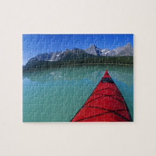 Puzzle Pagaie sur le lac Waterfowl sous le pic Howse