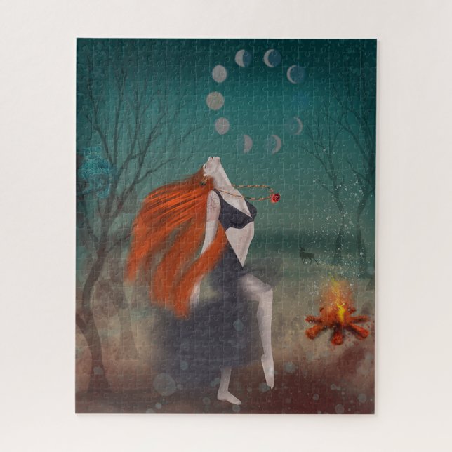 Puzzle Pagan Goddess Puzzle, Pagan Oracle Au clair de lun (Vertical)