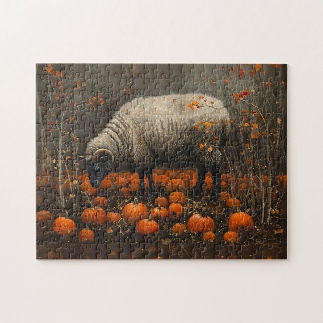 Puzzle Page de découpage du Citrouille de l'automne du bé (Horizontal)