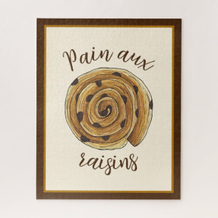 Puzzle Pain Aux Raisins Pâtisserie française Boulangerie 