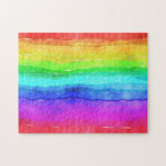 Puzzle Painted Rainbow<br><div class="desc">This design features a child-like painting of a rainbow in various bright colors. Je veux dire,  je veux dire,  je veux dire,  je veux dire,  c'est un smile on even the surliest face !</div>