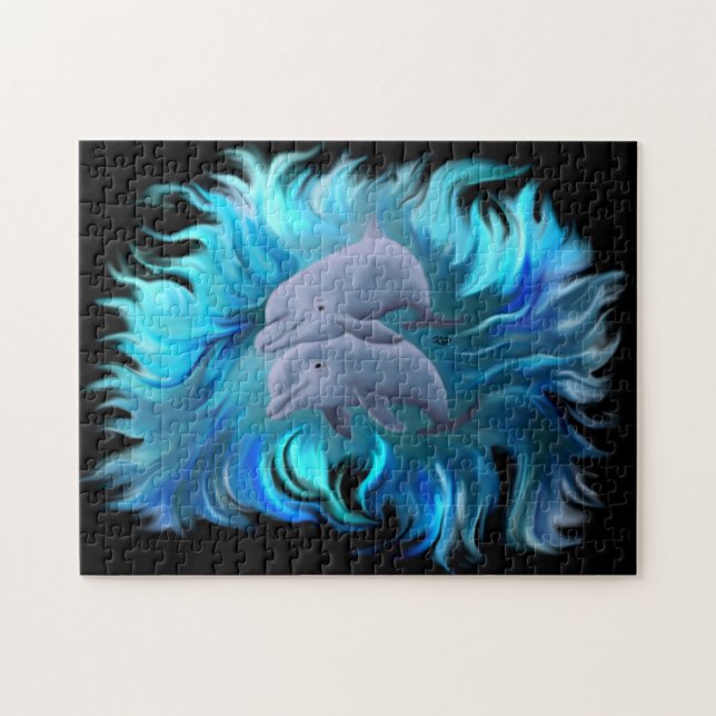 Puzzle Paire de dauphins (Horizontal)