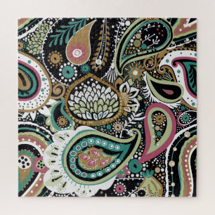 Puzzle Paisley asiatique : design moderne et sans soudure