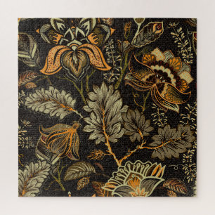 Puzzle Paisley floral indien, motif sans couture ethnique