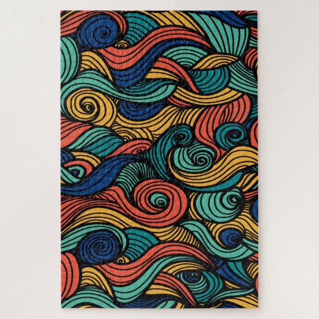 Puzzle Paisley haché (Vertical)
