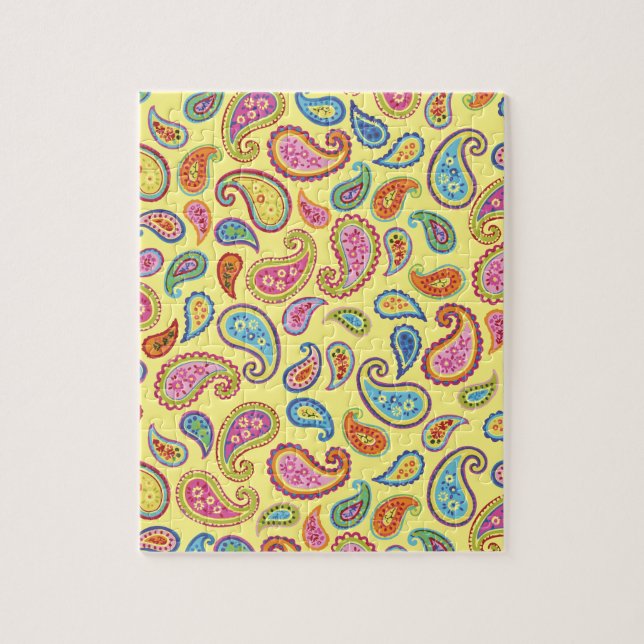 Puzzle Paisley Joli Design coloré marocain (Vertical)