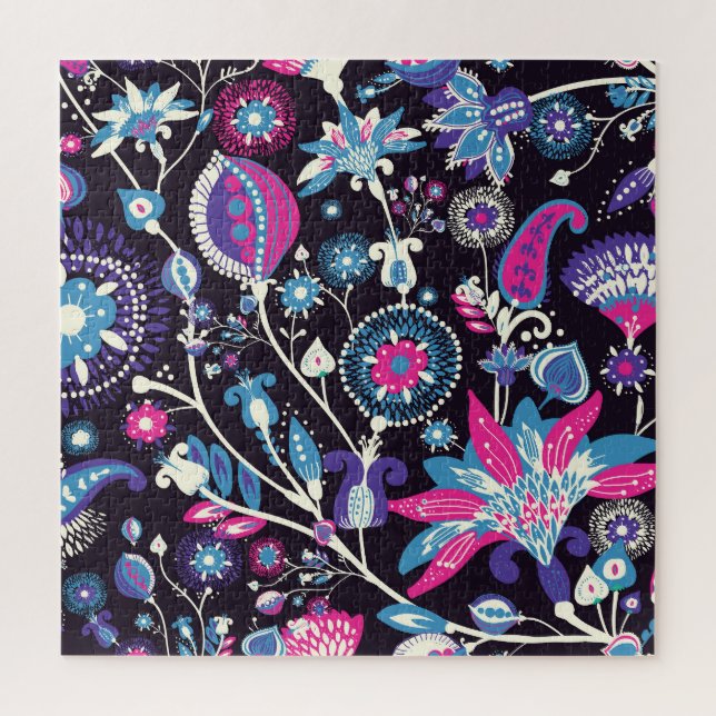 Puzzle Paisley moderne : motif traditionnel oriental. (Vertical)